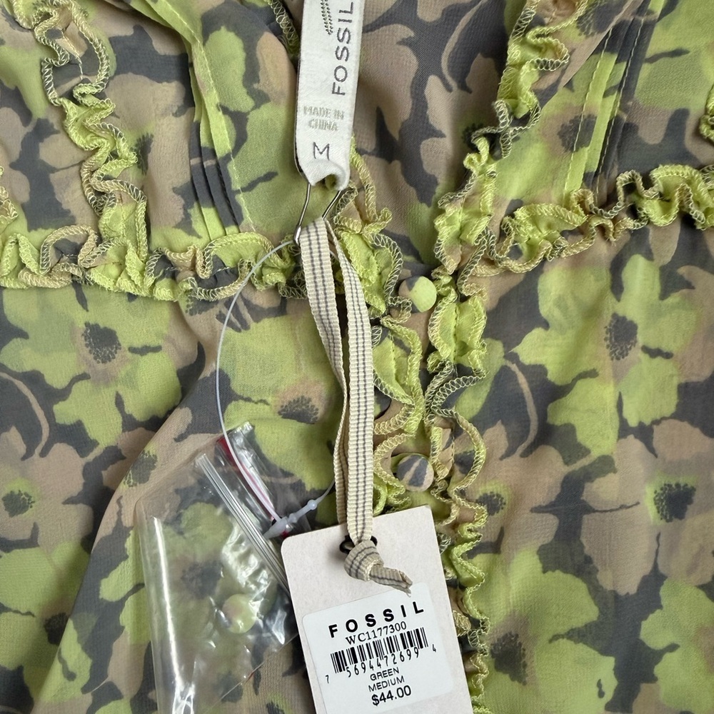 Fossil Yellow and Green Floral Blouse - Picture 12 of 12
